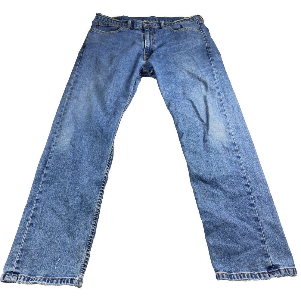 Levi's 505 Men's Size 38x32 Blue Regular Fit Straight Leg Stretch Denim Jeans